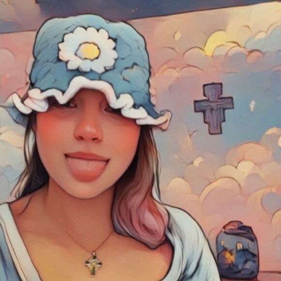 Crochet daisy bucket hat - Picture 2 of 8